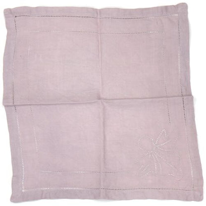 1920s French Lavender Linen Cocktail Napkins, Set of 11