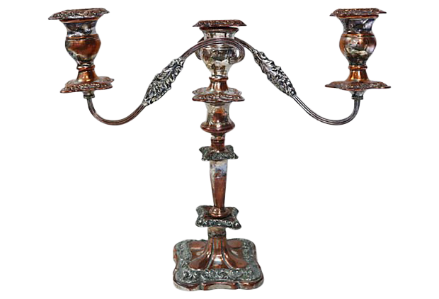 Antique Sheffield Silver-Plate Candelabrum