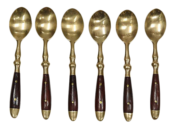 Midcentury French Dessert Spoons, Set of 6