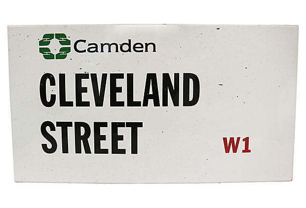 Vintage London Camden Borough Street Sign