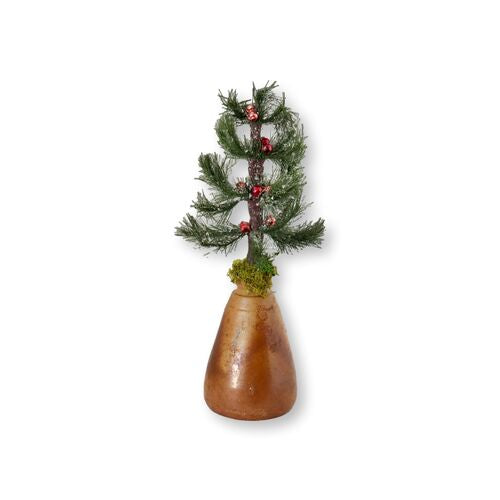 Vintage Goose Feather Tree in 19th-C. Ink Pot