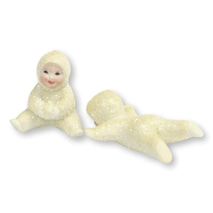 German Porcelain Snowbabies, a Pair