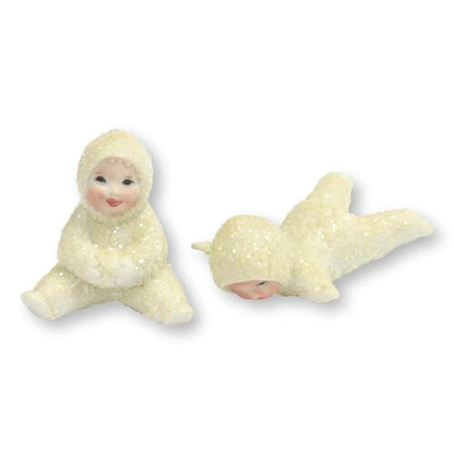 German Porcelain Snowbabies, a Pair