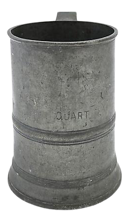 Antique Victorian Pewter Beer Tankard