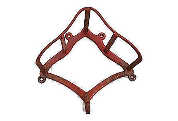 Antique English Wall-Mounted Tackle Rack Set