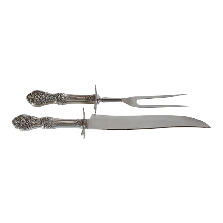 1920s Sterling Handle Carving Set- 2 Pieces