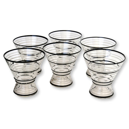 Vintage Mid-Century Cocktail Glasses, S/6