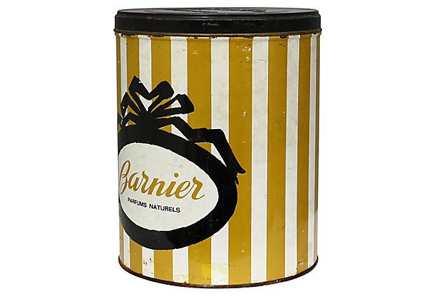 Midcentury French Perfume Shop Tin Box