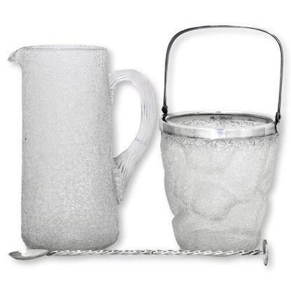 1920s Crackle Glass Beverage Set