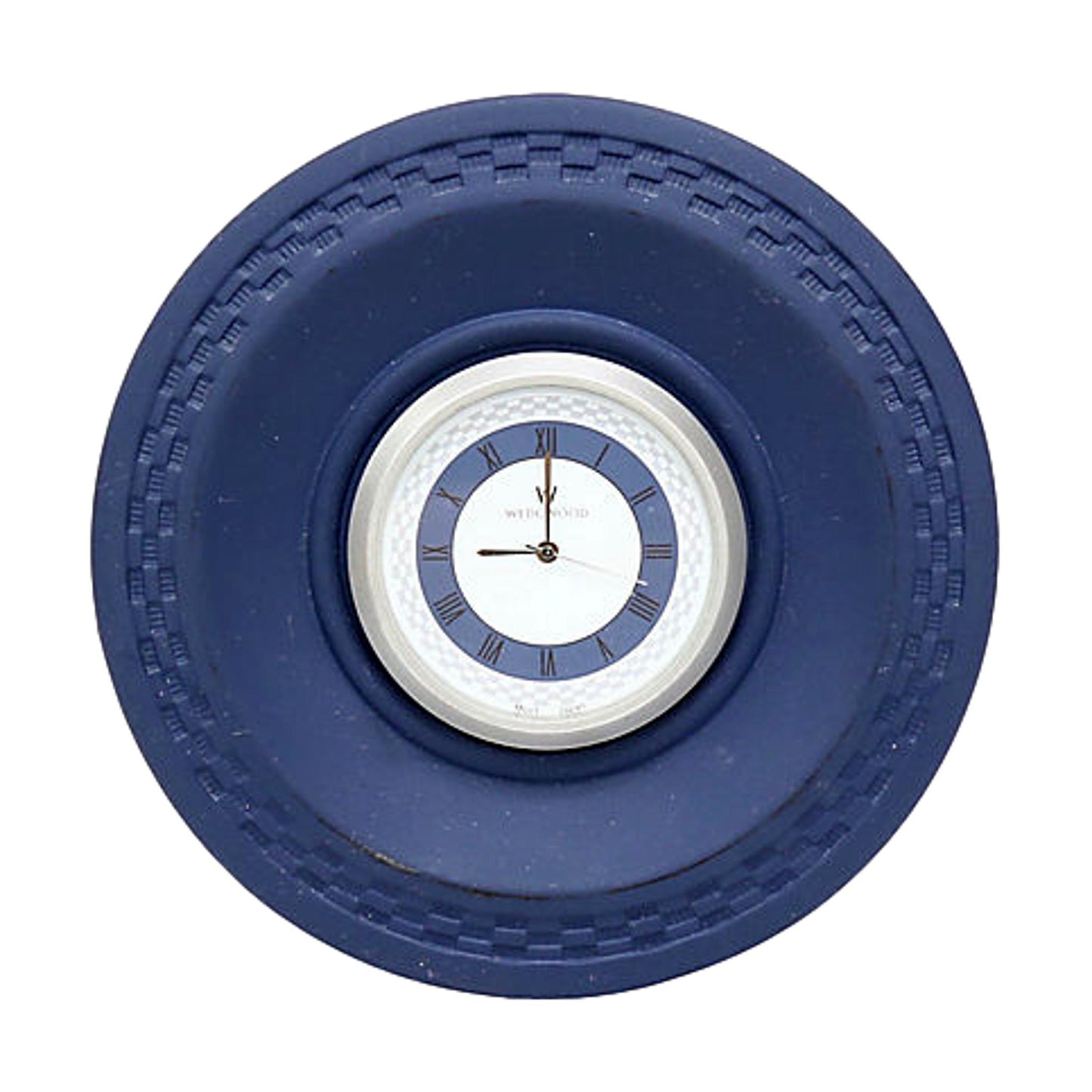 Vintage Cobalt Blue Wedgwood Jasperware Clock