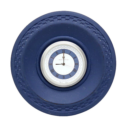 Vintage Cobalt Blue Wedgwood Jasperware Clock