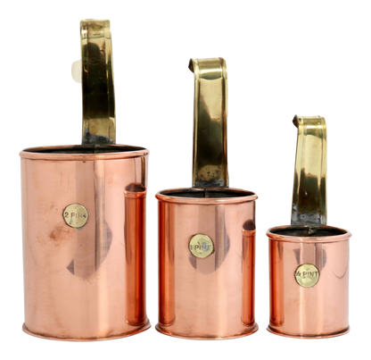 1940s English Copper & Brass Pub Ale Measures