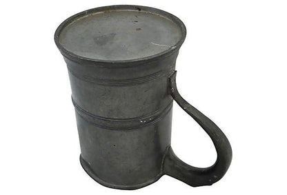 Antique Victorian Pewter Beer Tankard