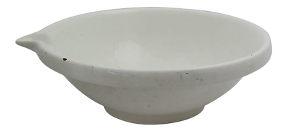 Antique White Ironstone Dairy Bowl