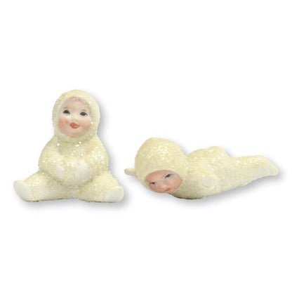 German Porcelain Snowbabies, a Pair