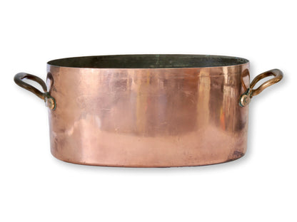 Large French Antique Copper Boiling Pan, C. 1880