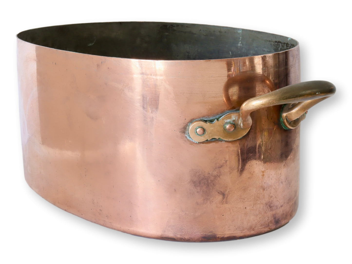 Large French Antique Copper Boiling Pan, C. 1880