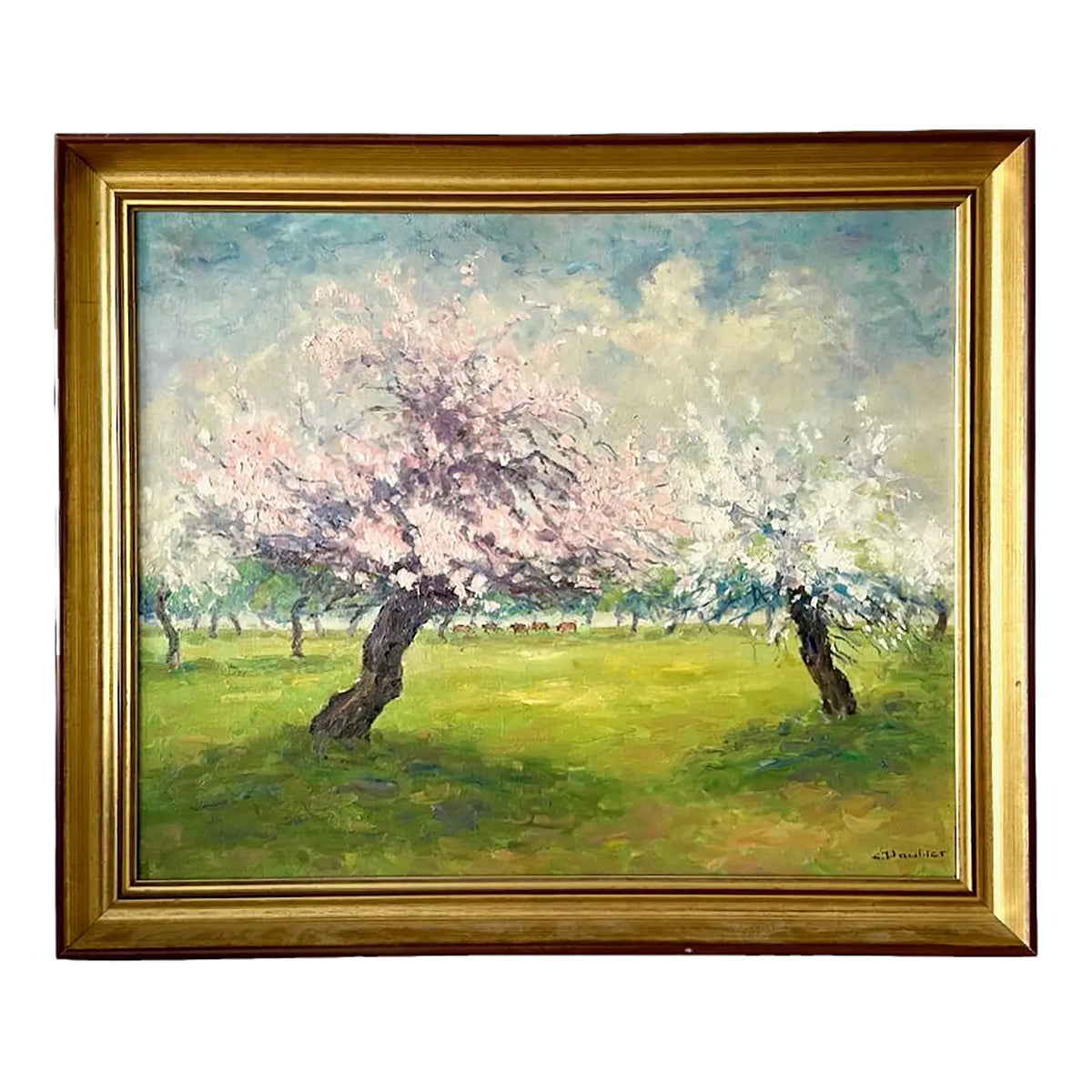French Landscape Painting with Trees