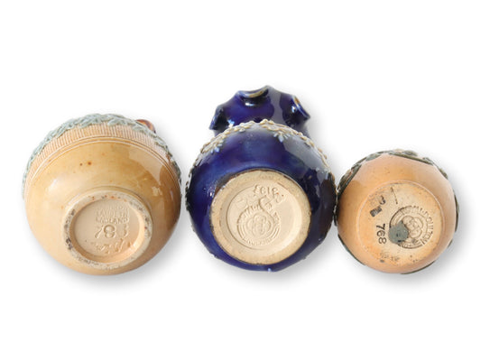 Antique Miniature Royal Doulton / Doulton Lambeth Bud Vases