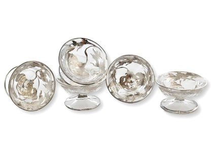 Sterling Silver Overlay Nut / Condiment Dishes