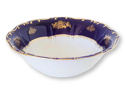 Pompadour I Cobalt & 18k Serving Bowl