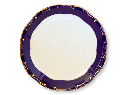 Pompadour III Cobalt & 18K Chop Plate