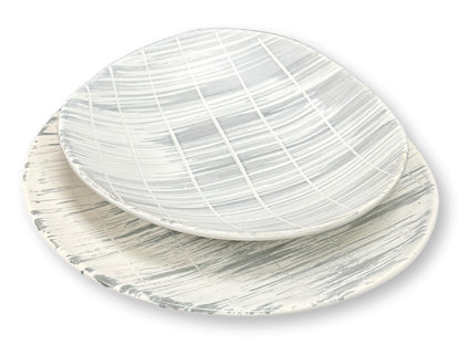 French Faux Bois Soup & Salad Set, 17pcs