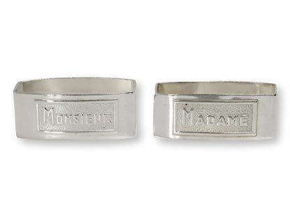 French Madame & Monsieur Napkin Rings