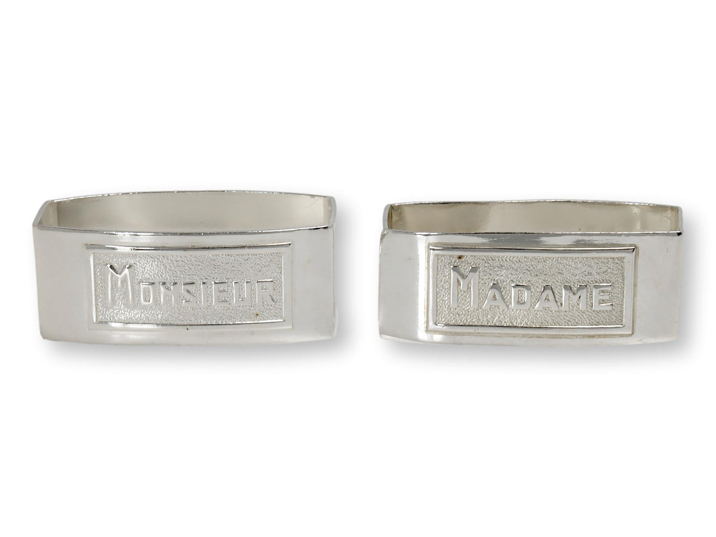 Midcentury French Monsieur & Monsieur (Mister) Napkin Rings