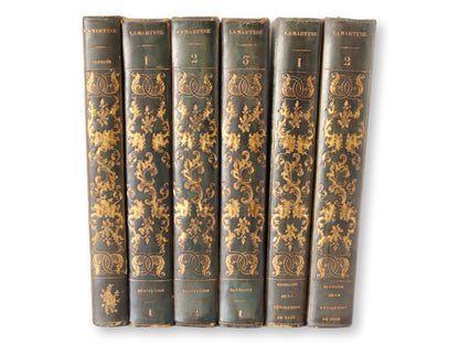 1840 French Oeuvres Complètes de Lamartine Books, Set of 6