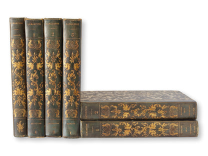 1840 French Oeuvres Complètes de Lamartine Books, Set of 6