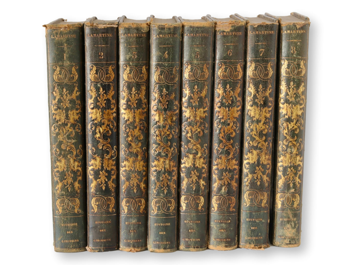 1840 French Oeuvres Complètes de Lamartine Books, Set of 8