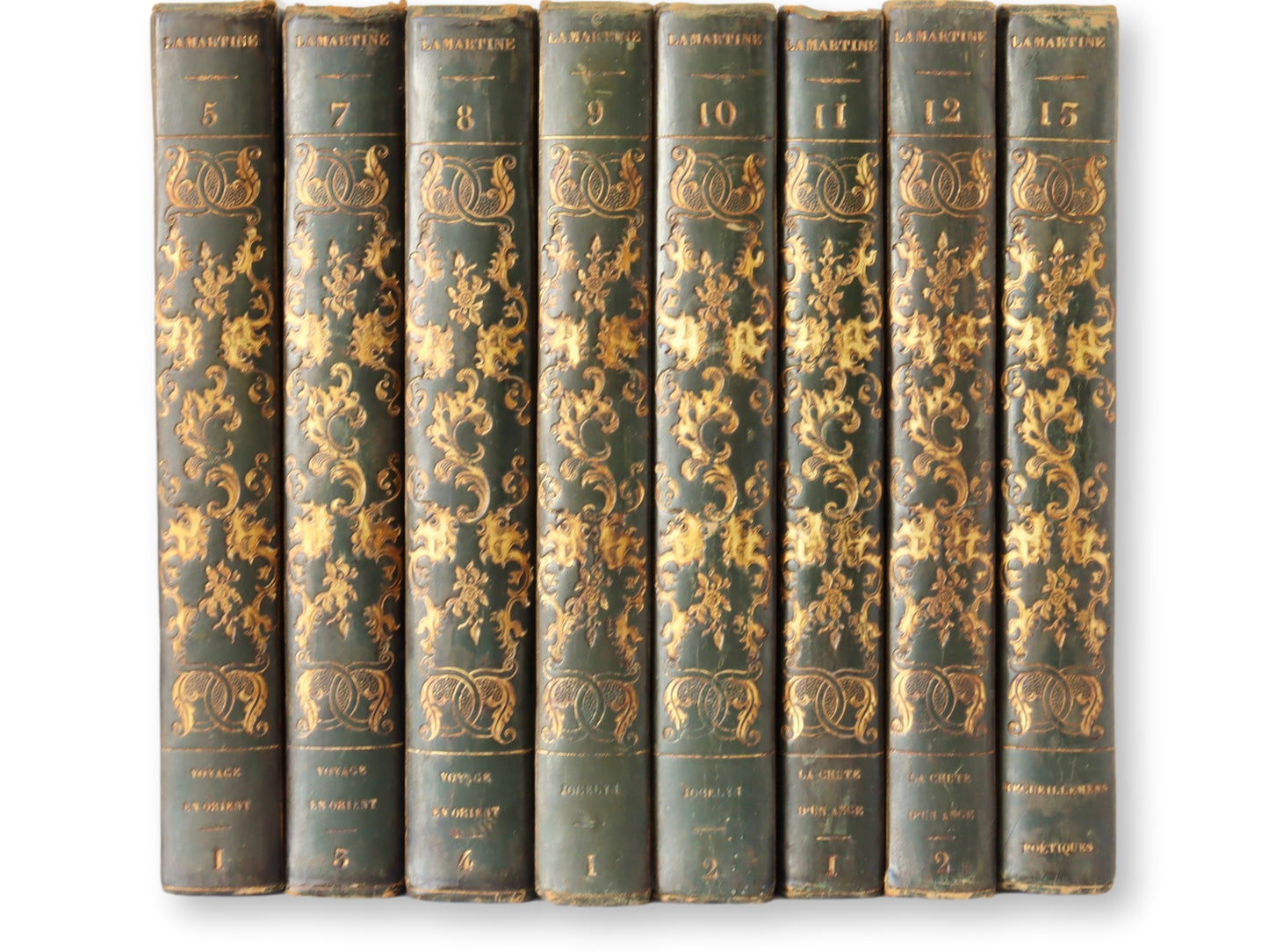 1840 French Oeuvres Complètes de Lamartine Books | Set of 8