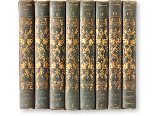 1840 French Oeuvres Complètes de Lamartine Books | Set of 8