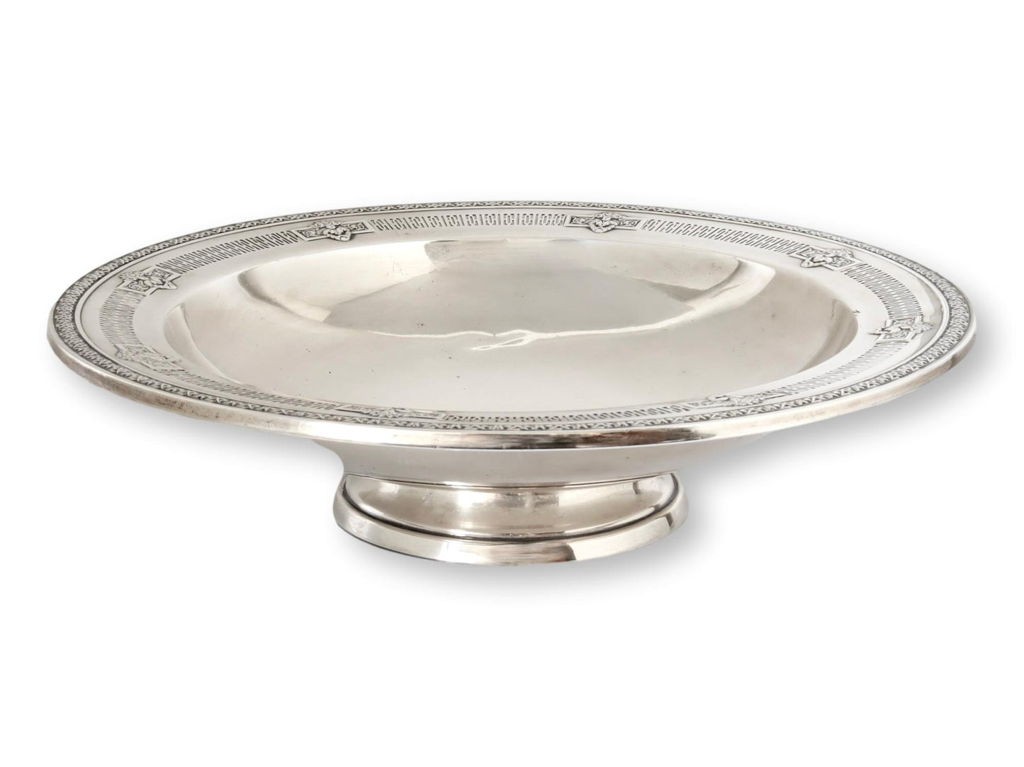 Art Deco Style Sterling Silver Footed Serving Dish