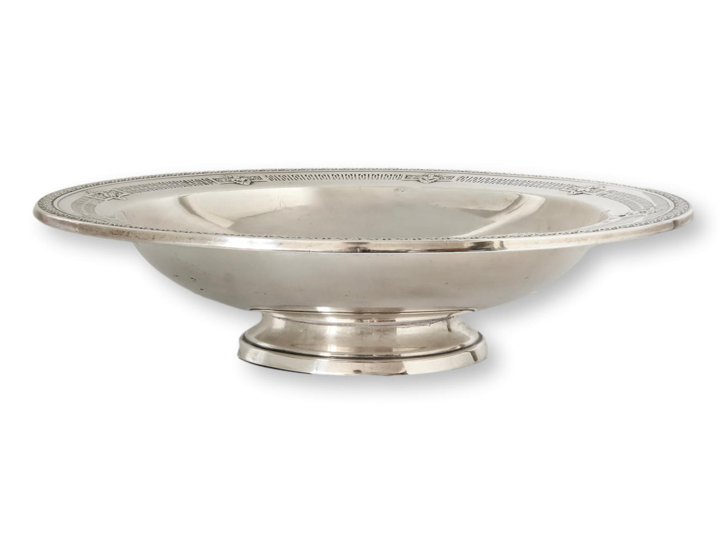 Art Deco Style Sterling Silver Footed Serving Dish