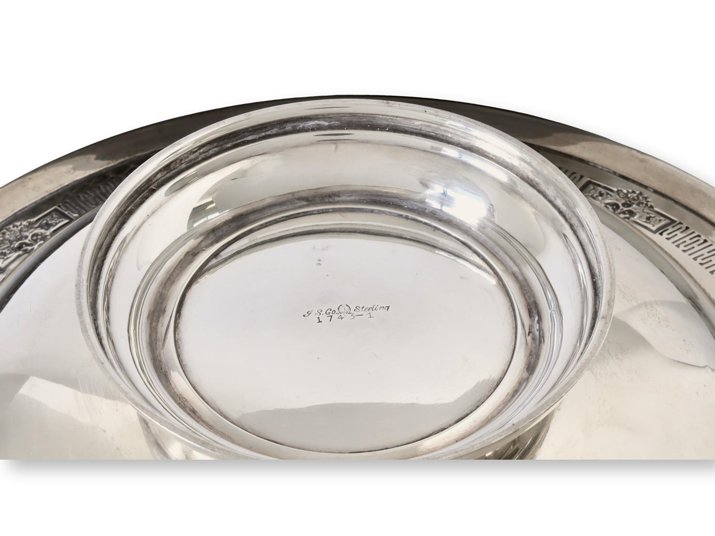 Art Deco Style Sterling Silver Footed Serving Dish