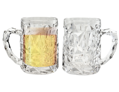 Vintage Tiffany & Co. Rock Cut Beer Mugs