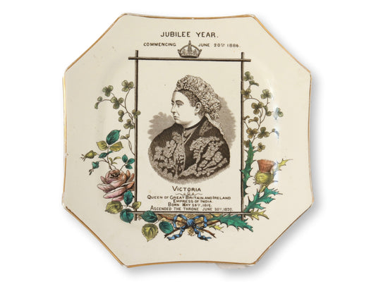 Antique Queen Victoria 1886 Jubilee Year Plate