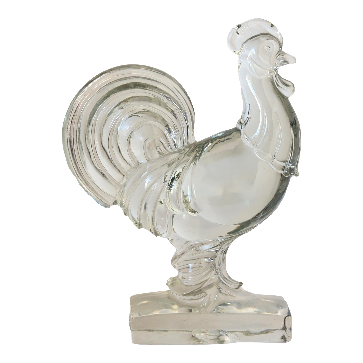 1920's Hand-Blown Glass Rooster