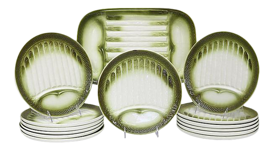 1960s French Asparagus Serving Set, 14Pcs