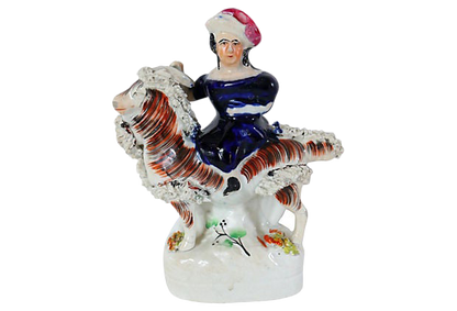 C. 1850 Staffordshire Girl on a Goat