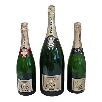 Vintage French Bistro Display Advertising Champagne Bottles, Set of 3