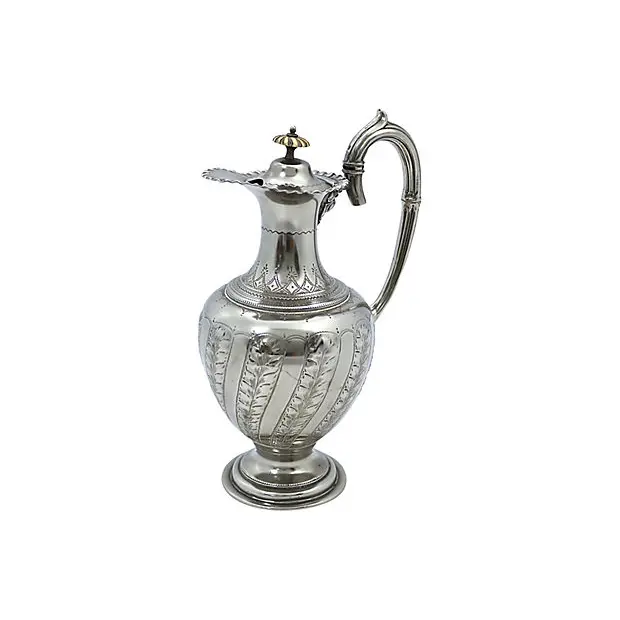 English Silver-Plate Victorian Wine Carafe