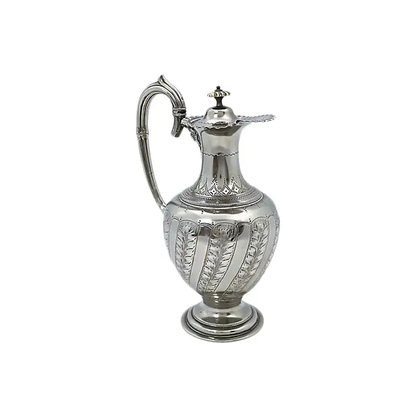 English Silver-Plate Victorian Wine Carafe