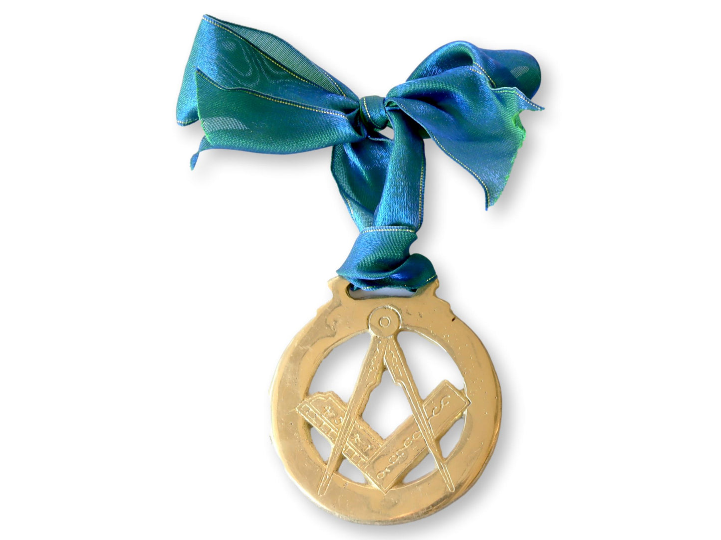 Antique Masonic English Horse Brass Ornament