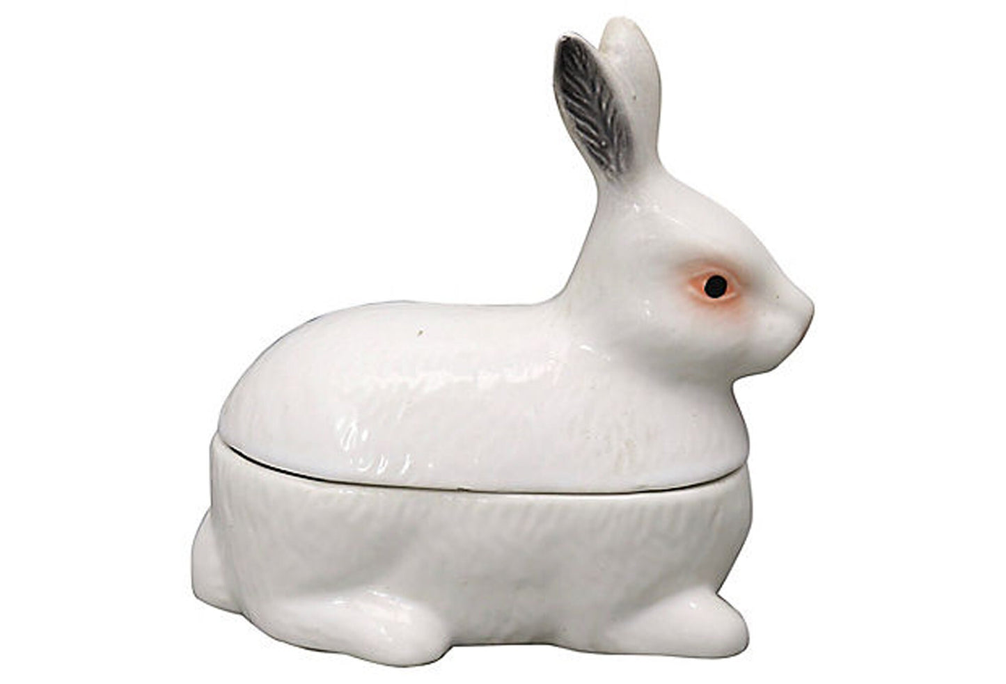 Midcentury French Majolica Petite Rabbit Tureen, C. 1950s