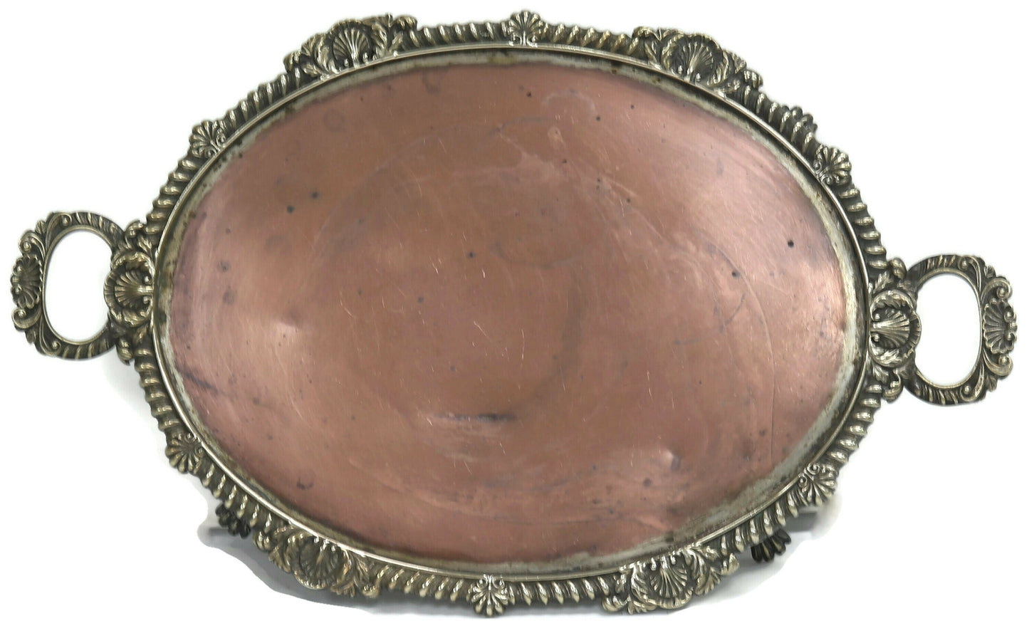 Antique Sheffield Plate Footed Tray