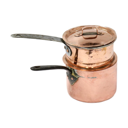 19th-C. Heavy Copper Double Boiler