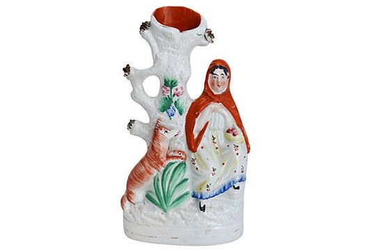 C. 1860 English Staffordshire Red Riding Hood